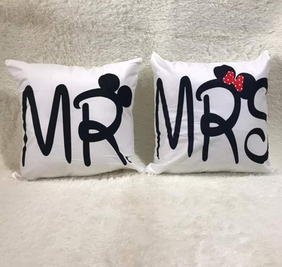 Mr & Mrs throw pillows