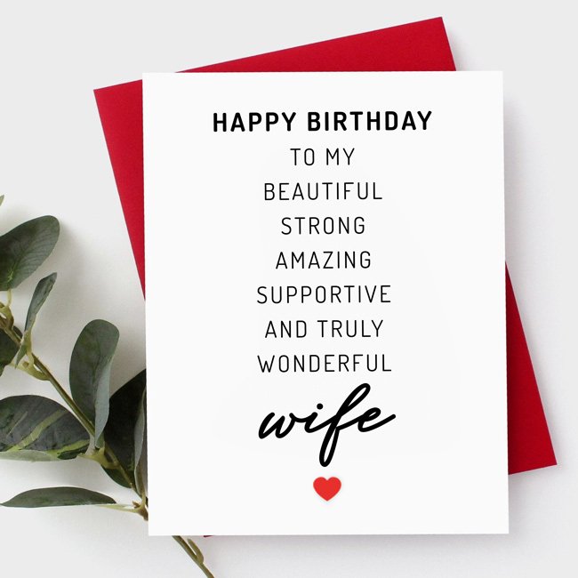 Wife Birthday card